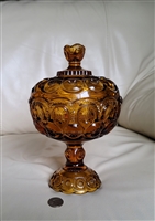 preowned vintage le smith amber moon star compote preowned vintage le smith amber moon star compote