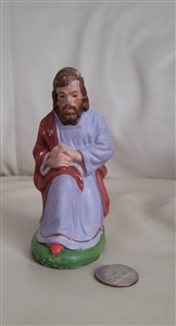 Vintage kneeling man figurine decor collectible