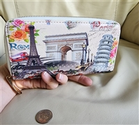 Shui Mi Ma brand Italian and French decorated waterproof fabric wallet Shui Mi Ma brand Italian and French decorated waterproof fabric wallet