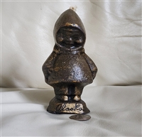 Vintage hand painted Inuit person wax candle with Pegs Totem Alaska label Vintage hand painted Inuit person wax candle with Pegs Totem Alaska label