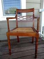 vintage M Hayat and Bros Peshawar rosewood chair with woven cane seat vintage M Hayat and Bros Peshawar rosewood chair with woven cane seat