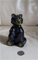 vintage black bear figural wax candle animal decor vintage black bear figural wax candle animal decor