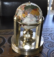 VIntager carousel gem inlayed globe with clocks VIntager carousel gem inlayed globe with clocks